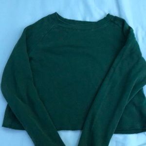 John galt dark Green cropped Long sleeve top